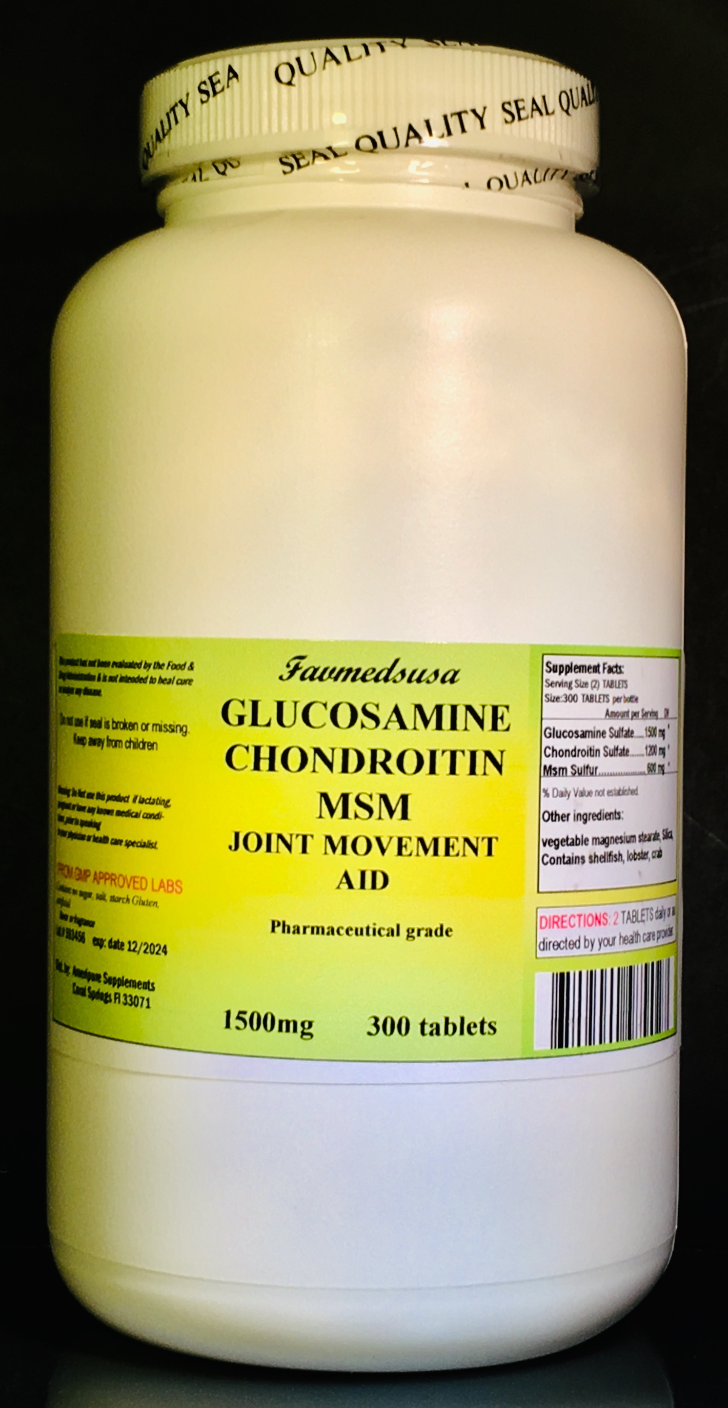 Glucosamine Chondroitin +MSM - 300 tablets